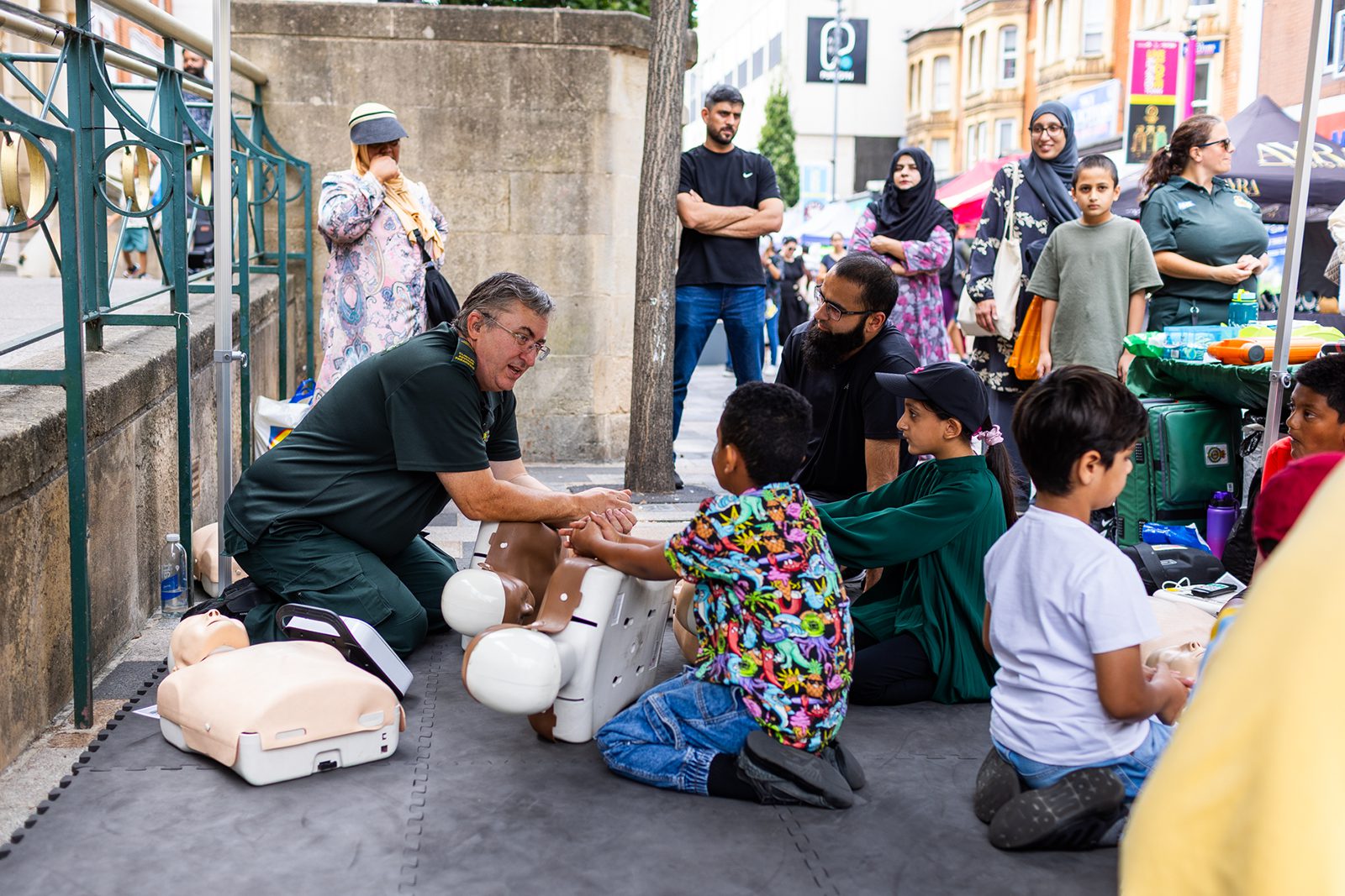 London Ambulance Service delivering free CPR training at Ilford inColour