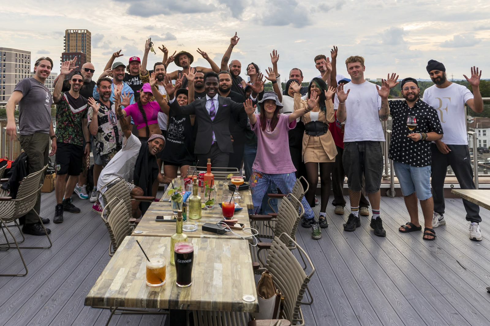 Artists and creatives from Ilford inColour 2026 together after two days of live art