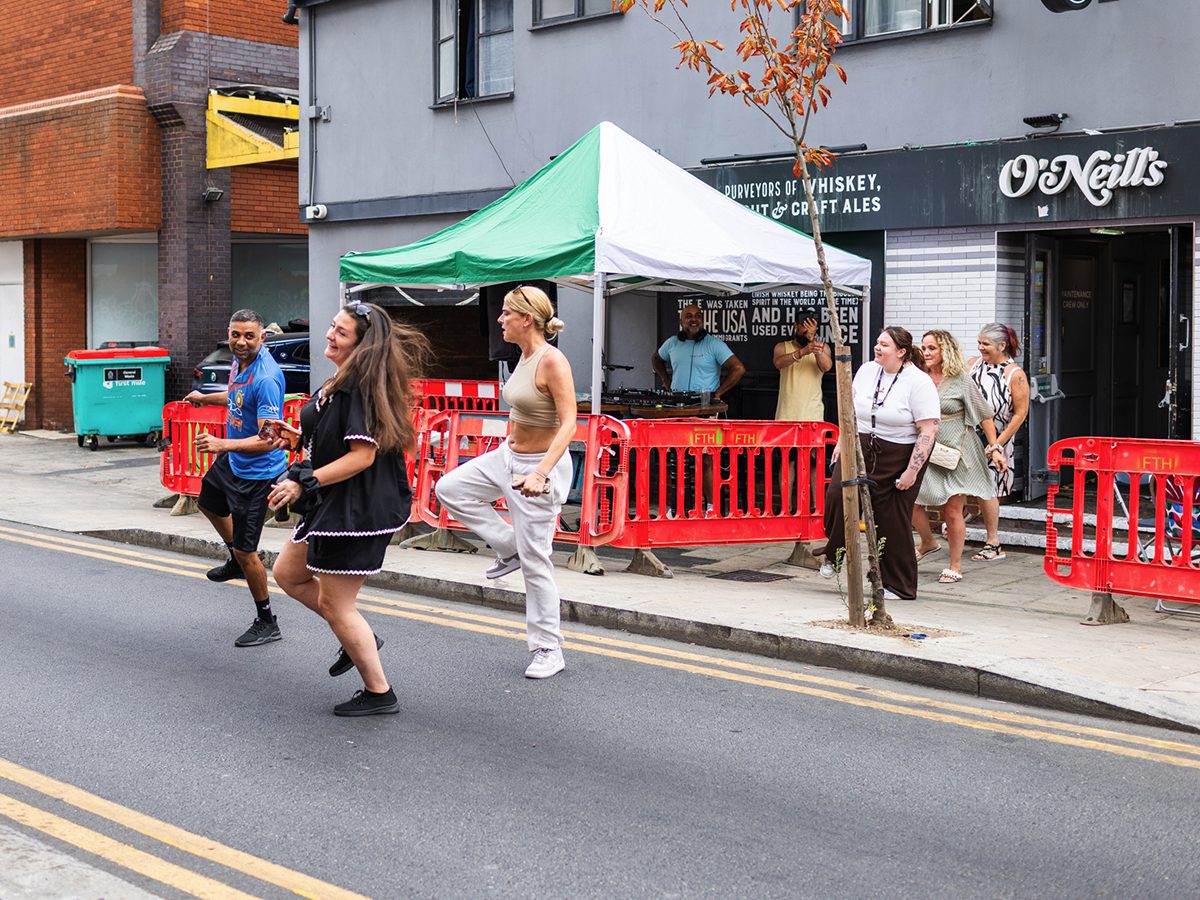 People dancing and enjoying the atmosphere at O'Neill's
