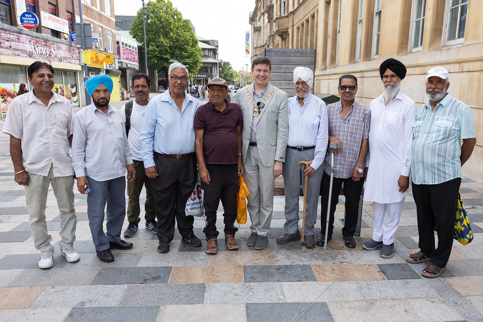Cllr Bert Jones, Mayor of Redbridge, at Ilford inColour